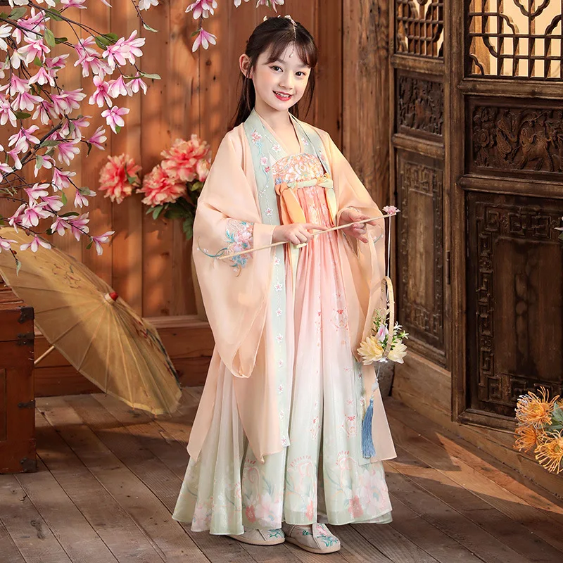 Autumn Champagne Pink Hanfu Children Chinese Style Princess Dress Skirt Little Super Cute Girl Ancient Costume For Kawaii Girls
Autumn Champagne Pink Hanfu Children Chinese Style Princess Dress Skirt Little Super Cute Girl Ancient Costume For Kawaii Girls