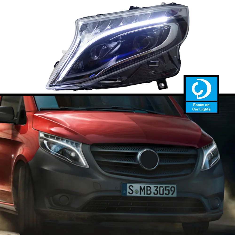 Запчасти для передних фар автомобиля Benz VITO V Class Metris 2016-2022 светодиодный, фара, Стайлинг, динамический поворотный сигнал, автомобильный 2 шт.
Запчасти для передних фар автомобиля Benz VITO V Class Metris 2016-2022 светодиодный, фара, Стайлинг, динамический поворотный сигнал, автомобильный 2 шт.