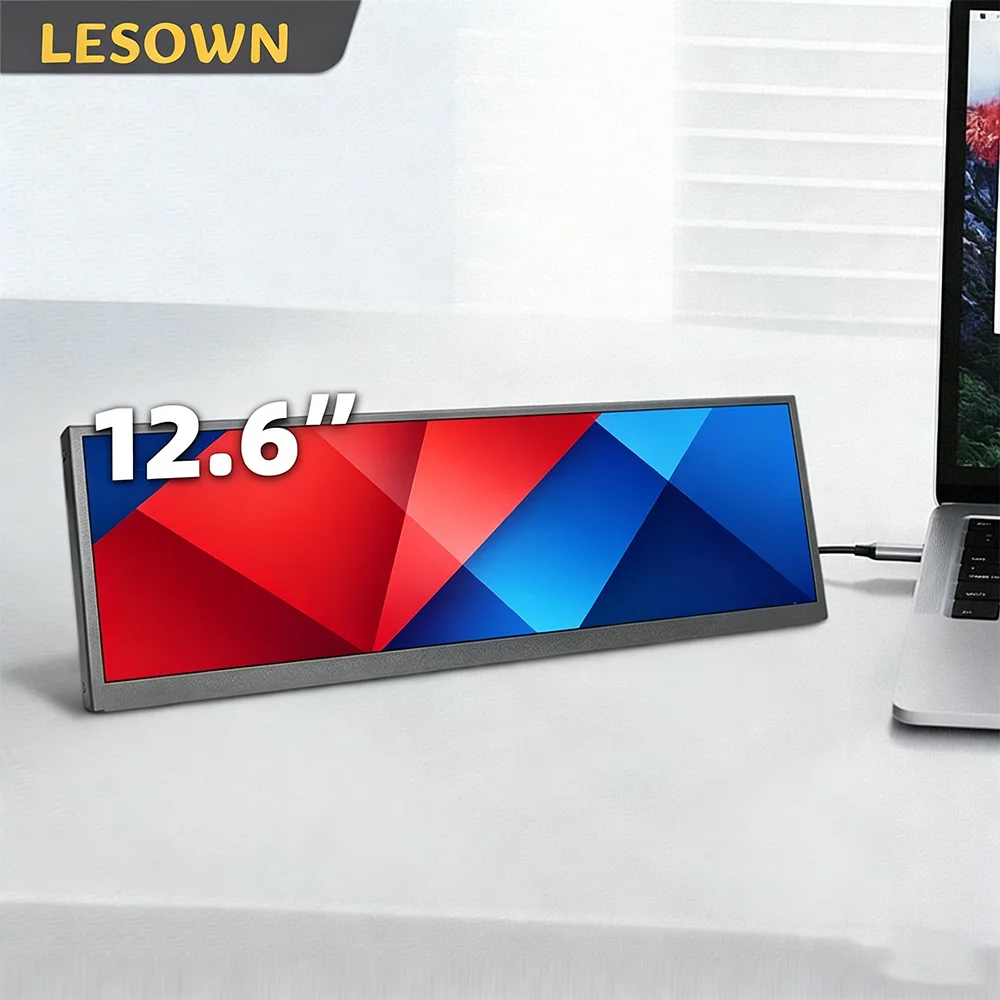 LESOWN 12.6" Matte Black Stretched Bar Display 1920x515 VESA 75 Mount for PC Case Integration
LESOWN 12.6" Matte Black Stretched Bar Display 1920x515 VESA 75 Mount for PC Case Integration