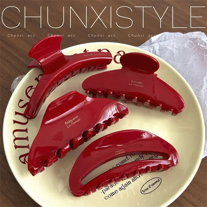Red Series Large Clip Women Hair High-end Sensation Back Computer Spoon Card Shark Clip Hair Accessories Grip Headdress Handmade
Red Series Large Clip Women Hair High-end Sensation Back Computer Spoon Card Shark Clip Hair Accessories Grip Headdress Handmade