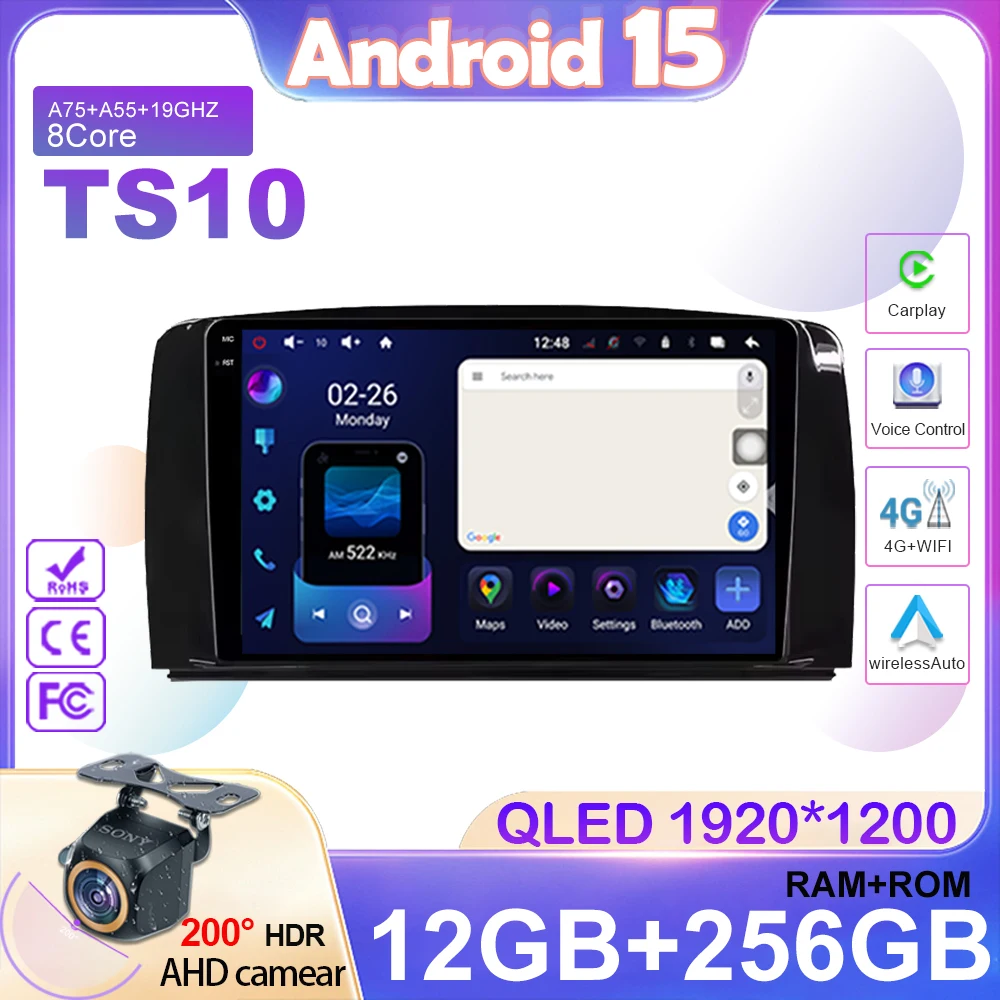 Автомобильное радио Android 15 для Mercedes Benz R Class W251 2005-2017 CarPlay для Apple GPS IPS FM WiFi BT 4G 8 ядер мультимедийная стереосистема
Автомобильное радио Android 15 для Mercedes Benz R Class W251 2005-2017 CarPlay для Apple GPS IPS FM WiFi BT 4G 8 ядер мультимедийная стереосистема