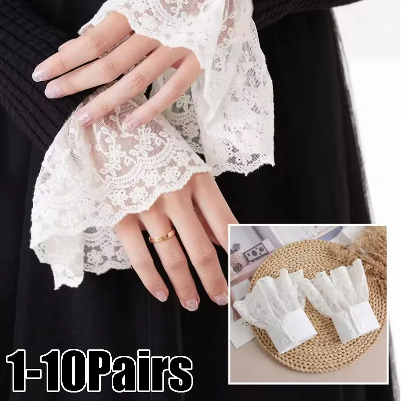 Detachable White Lace Sleeves False Bridal Cuffs for Wedding Gowns Sweater Arm Decor Halloween Cosplay Costume Accessory
Detachable White Lace Sleeves False Bridal Cuffs for Wedding Gowns Sweater Arm Decor Halloween Cosplay Costume Accessory