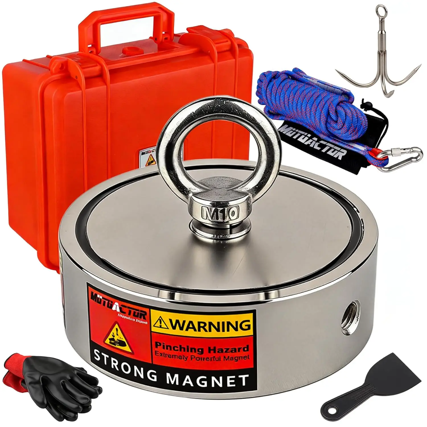 2000lbs Double Sided Neodymium Fishing Magnet Kit with 65ft Rope Gloves
2000lbs Double Sided Neodymium Fishing Magnet Kit with 65ft Rope Gloves