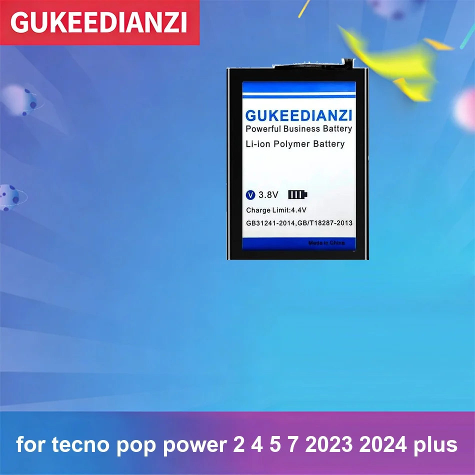 Mobile Phone Battery High-Capacity BL-49FT BL-49ET BL-49NT 4800-5800mAh For Tecno Pop Power 2 4 5 7 2023 2024 Plus
Mobile Phone Battery High-Capacity BL-49FT BL-49ET BL-49NT 4800-5800mAh For Tecno Pop Power 2 4 5 7 2023 2024 Plus