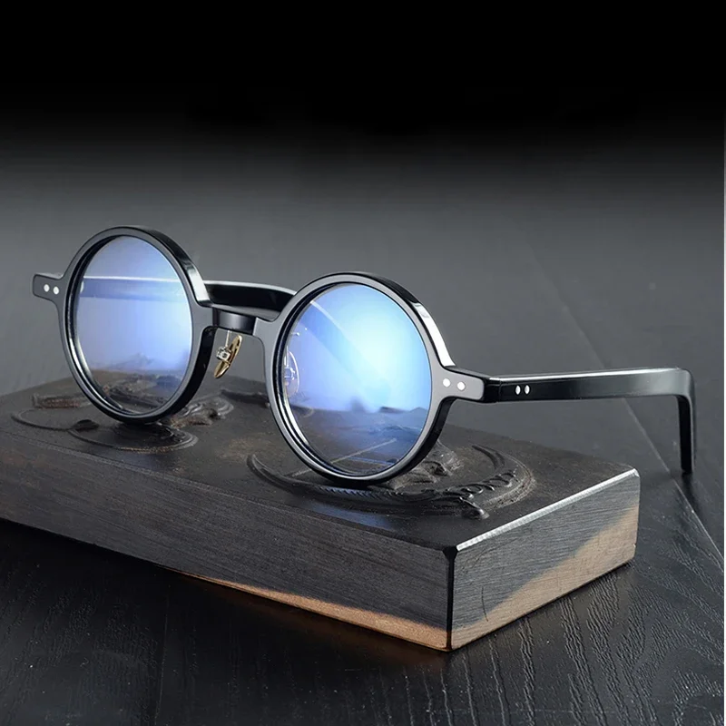 45mm Acetate Round Myopia Glasses Men Women Handmade Vintage Tortoise Black Eyeglasses Frame Prescription Spectacles
45mm Acetate Round Myopia Glasses Men Women Handmade Vintage Tortoise Black Eyeglasses Frame Prescription Spectacles
