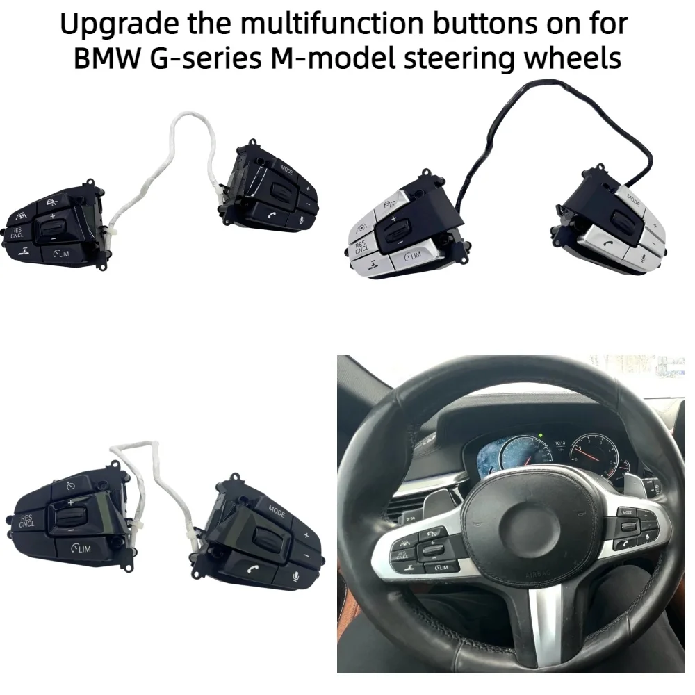 Upgrades the multifunction steering wheel buttons for BMW G-platform M Series models G20/G28/G30/G38/G01/G02with a cruise contro
Upgrades the multifunction steering wheel buttons for BMW G-platform M Series models G20/G28/G30/G38/G01/G02with a cruise contro