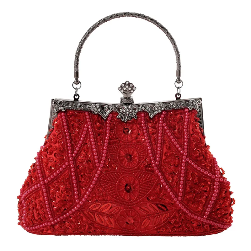Women's Clutch Bag Crystal Pearl Clutch Purse Luxury Handbag Embroidery Evening Bag Wedding Bag for Bridal Shoulder Bag
Women's Clutch Bag Crystal Pearl Clutch Purse Luxury Handbag Embroidery Evening Bag Wedding Bag for Bridal Shoulder Bag