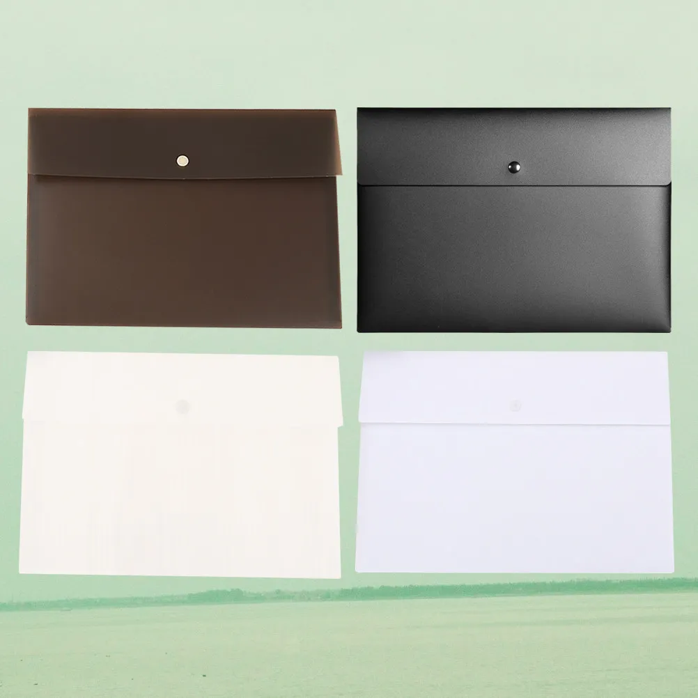 4Pcs A4 File Folder Semi Transparent PP File Bag Stylish Easy Clean Tear Resistant Document Pouch for School Office Travel Home
4Pcs A4 File Folder Semi Transparent PP File Bag Stylish Easy Clean Tear Resistant Document Pouch for School Office Travel Home