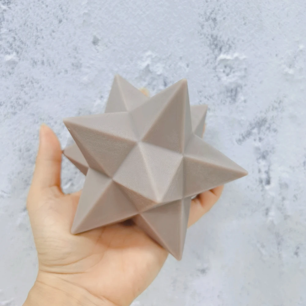 DIY 3D Five Pointed Star Candle Molds Pentagram Moroccan Style Star Silicone Moulds For Abnormity Decorations
DIY 3D Five Pointed Star Candle Molds Pentagram Moroccan Style Star Silicone Moulds For Abnormity Decorations