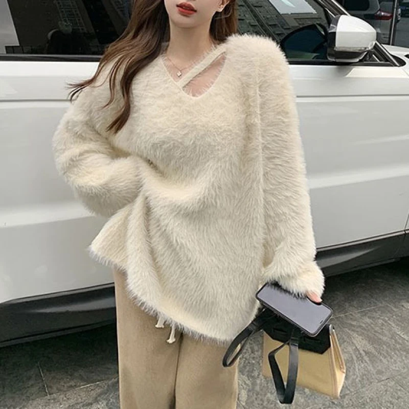 2023 Spring Long Sleeve Elegant Pullover Korean Fashion Knitted Sweater Woman Casual Pure Color Tops Design Y2k Clothing Female
2023 Spring Long Sleeve Elegant Pullover Korean Fashion Knitted Sweater Woman Casual Pure Color Tops Design Y2k Clothing Female