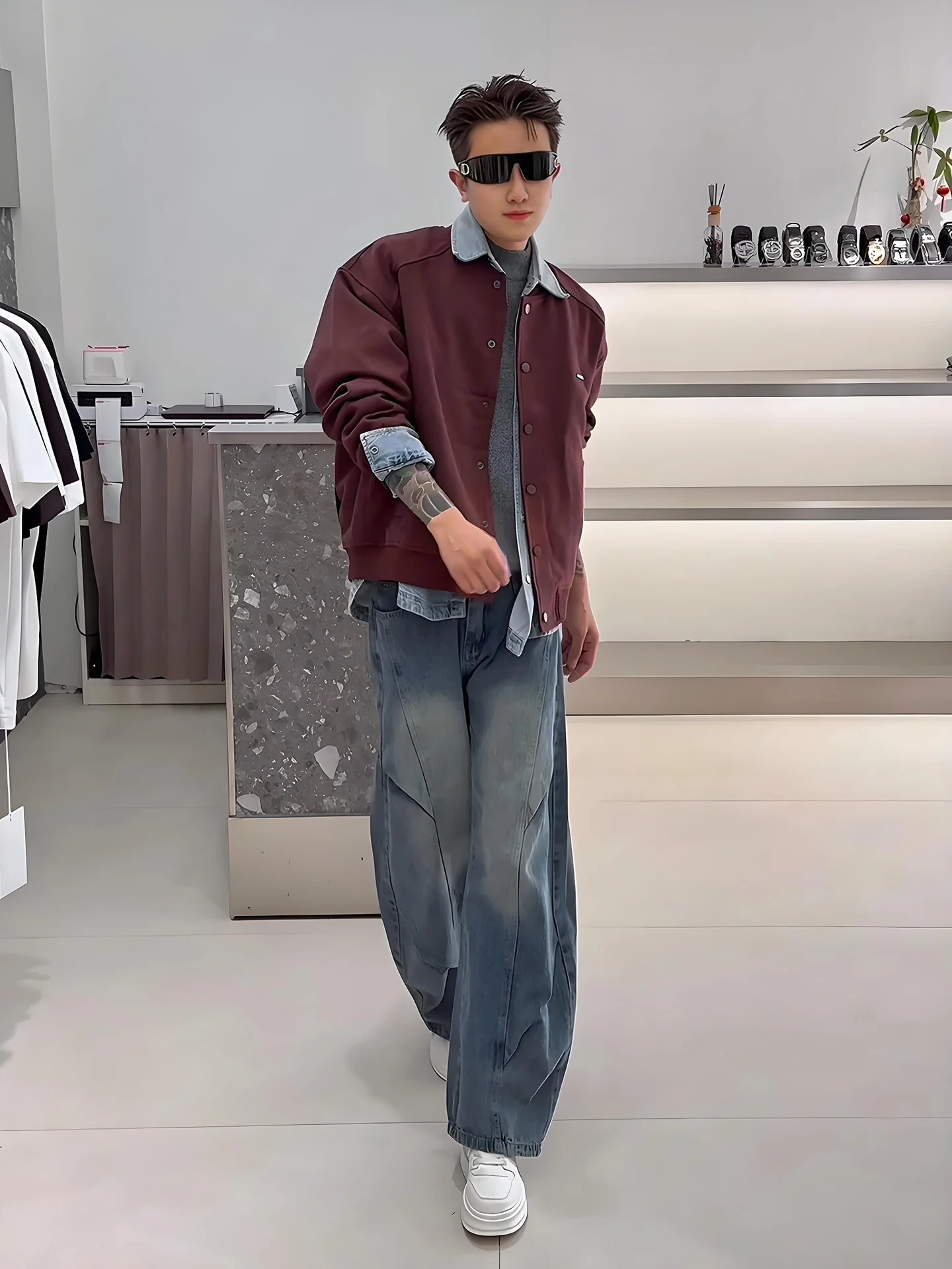 American Retro Men's Flared Jeans Spring Autumn Slant Cut Wrinkle Design Loose Straight Workwear Pants Youth Casual Sle
American Retro Men's Flared Jeans Spring Autumn Slant Cut Wrinkle Design Loose Straight Workwear Pants Youth Casual Sle