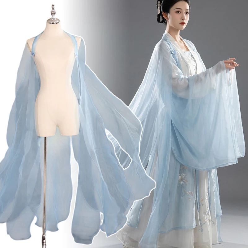 Hanfu Cardigan Cape Ancient Chinese Big Sleeve Shirt Chiffon Classical Dance Clothes Tang Dynasty Princess Costume Outer Robe
Hanfu Cardigan Cape Ancient Chinese Big Sleeve Shirt Chiffon Classical Dance Clothes Tang Dynasty Princess Costume Outer Robe