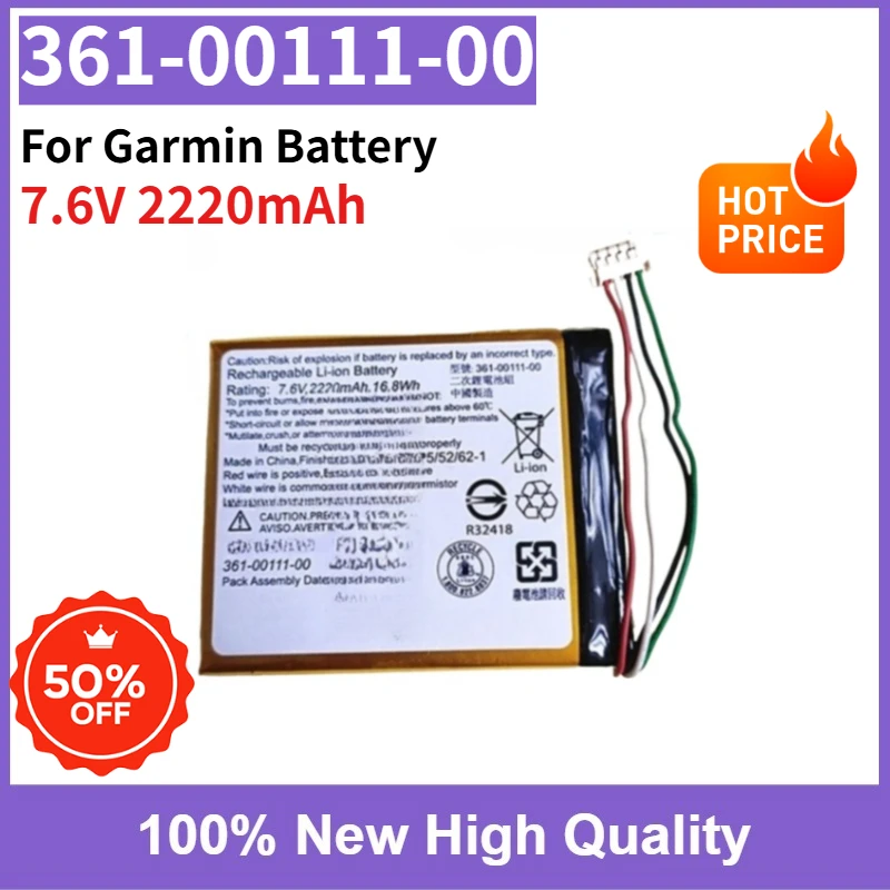 High Quality 100% New 361-00111-00 7.6V 2220mAh Rechargeable Li-ion Battery for Garmin Battery Fast Shipping
High Quality 100% New 361-00111-00 7.6V 2220mAh Rechargeable Li-ion Battery for Garmin Battery Fast Shipping
