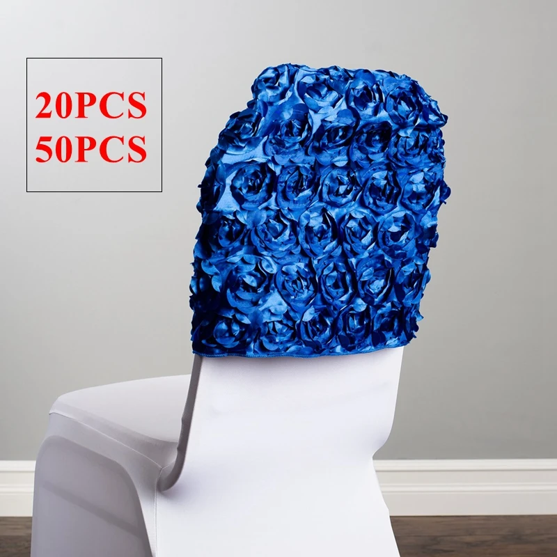 Royal Blue Color Satin Rosette Chair Cap Hood Fit For Lycra Spandex Chair Cover Event Party Hotel Decoration
Royal Blue Color Satin Rosette Chair Cap Hood Fit For Lycra Spandex Chair Cover Event Party Hotel Decoration