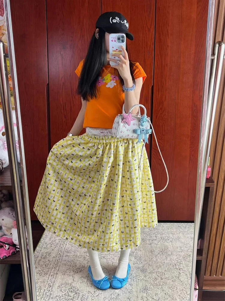 Желтая юбка в клетку с принтом, женская, с эластичной талией, утягивающая, универсальная, пышная, повседневная, приталенного кроя
Желтая юбка в клетку с принтом, женская, с эластичной талией, утягивающая, универсальная, пышная, повседневная, приталенного кроя