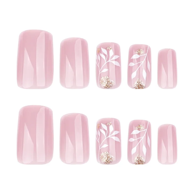24Pcs/set Simple&Elegant Press-On Nails Short Square Full Cover False Nails with White Floral for Women&Girls Daily&spring Wear
24Pcs/set Simple&Elegant Press-On Nails Short Square Full Cover False Nails with White Floral for Women&Girls Daily&spring Wear