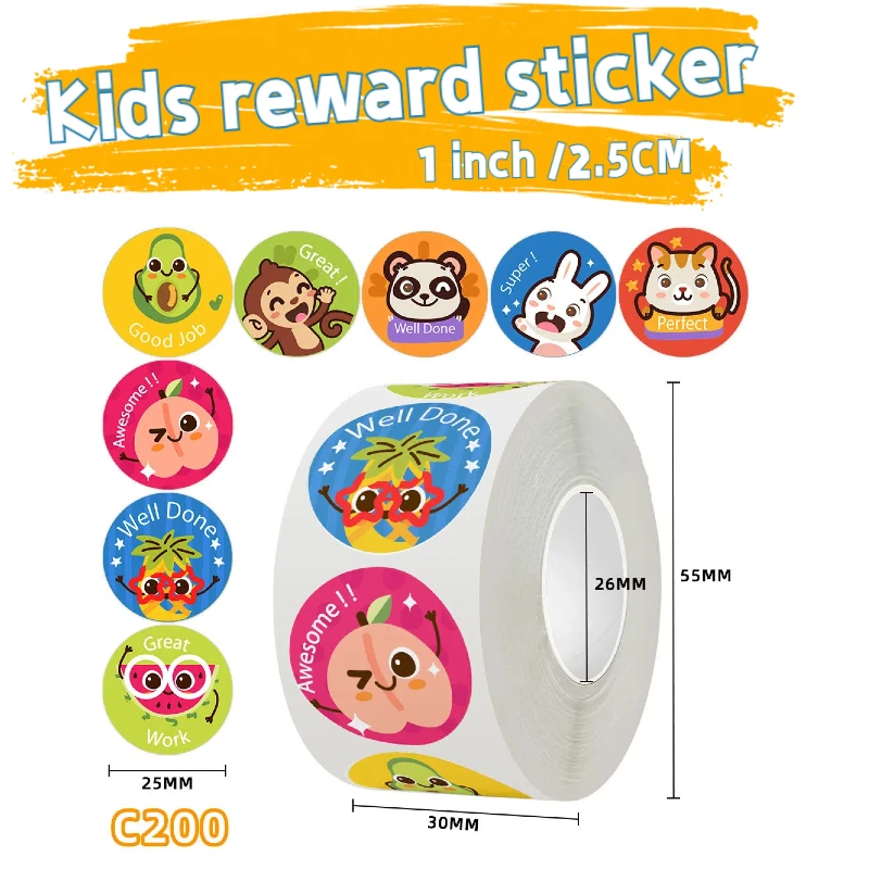 500pcs/Roll Cute Cartoon Animals Reward Stickers for Kids School Teacher Supplies Kids Classic Toy Gift Sealing Decor Stationery
500pcs/Roll Cute Cartoon Animals Reward Stickers for Kids School Teacher Supplies Kids Classic Toy Gift Sealing Decor Stationery