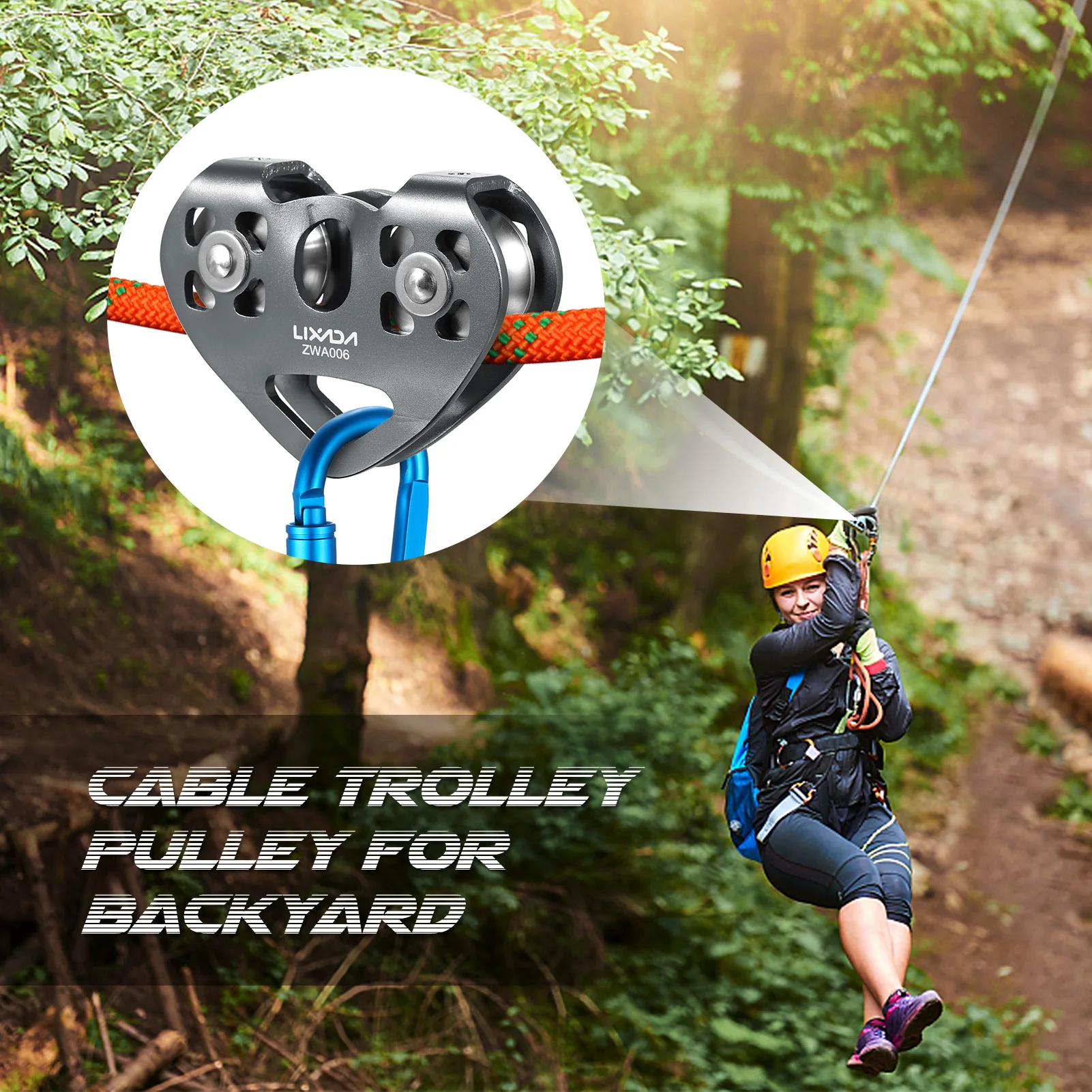 Ball Bearing Pulley Lixada 30kN Cable Trolley Pulley with Ball Bearing Climbing Caving Aloft Work
Ball Bearing Pulley Lixada 30kN Cable Trolley Pulley with Ball Bearing Climbing Caving Aloft Work