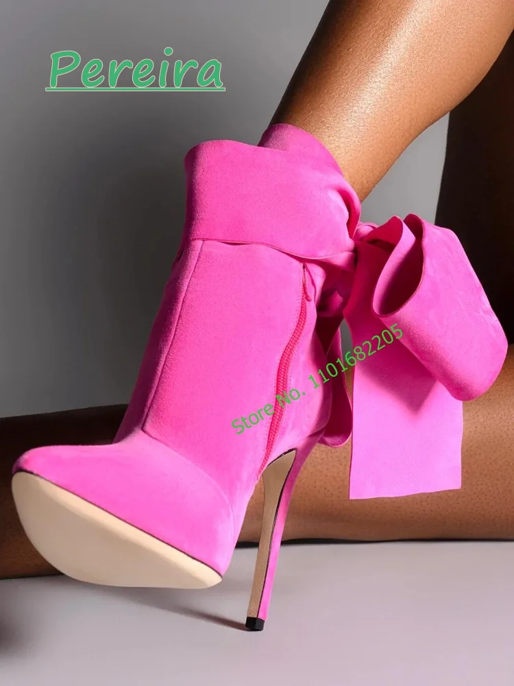 Rose Red Bow Ankle Boots New Arrival Soild Luxury Brand Pointed Toe Stiletto Fashion Party Women's Wedding Shoes For Footwear
Rose Red Bow Ankle Boots New Arrival Soild Luxury Brand Pointed Toe Stiletto Fashion Party Women's Wedding Shoes For Footwear