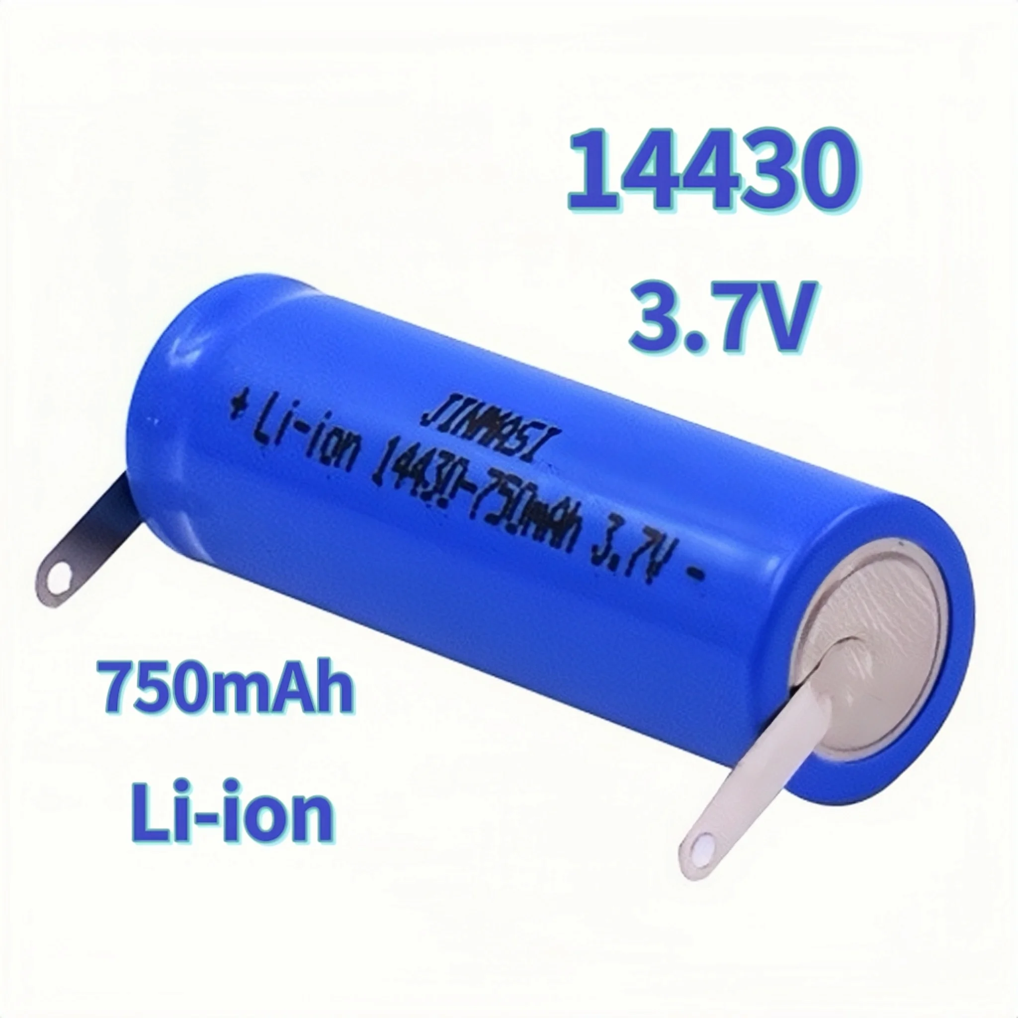 14430 Battery 3.7V 750mAh Rechargeable lithium battery with solder tabs for Shaver Speaker Flashlight Headlamp Walkie talkie
14430 Battery 3.7V 750mAh Rechargeable lithium battery with solder tabs for Shaver Speaker Flashlight Headlamp Walkie talkie