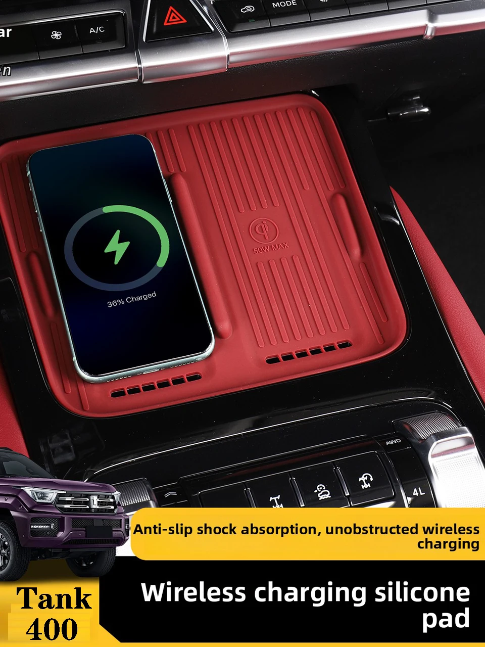 Central Control Wireless Charging Silicone Pad For Tank 400 Hi4-T Hi4-Z 2026 Storage Box Gear Pad Water Coaster Accessories
Central Control Wireless Charging Silicone Pad For Tank 400 Hi4-T Hi4-Z 2026 Storage Box Gear Pad Water Coaster Accessories