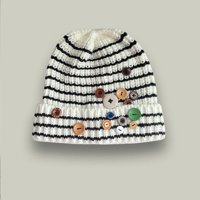 New Kawaii Colorful Button Knitted Woolen Hat Knitted Cute Japanese Beanies Skullies Women Winter Warm Hat Outdoor Accessories
New Kawaii Colorful Button Knitted Woolen Hat Knitted Cute Japanese Beanies Skullies Women Winter Warm Hat Outdoor Accessories