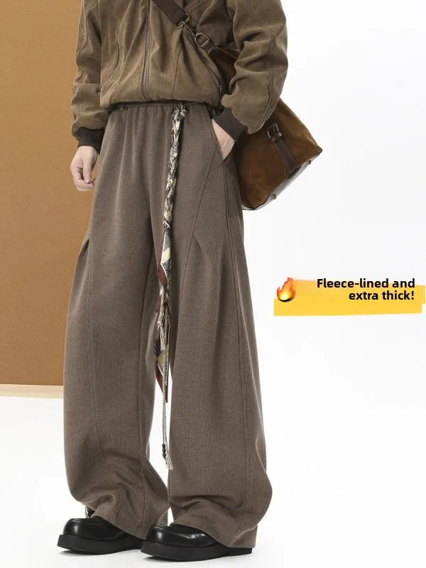 Мужские повседневные брюки TANGZ Studio с широкими штанинами, утепленные, зимние, плотные, плиссированные, прямого кроя, для отдыха
Мужские повседневные брюки TANGZ Studio с широкими штанинами, утепленные, зимние, плотные, плиссированные, прямого кроя, для отдыха