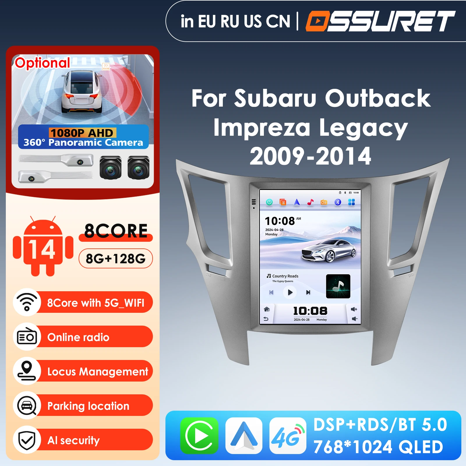 9inch by Qualcomm Snapdragon Wireless CarPlay Car Radio for Subaru Outback Impreza Legacy 2009-2014 GPS Stereo Multimedia Player
9inch by Qualcomm Snapdragon Wireless CarPlay Car Radio for Subaru Outback Impreza Legacy 2009-2014 GPS Stereo Multimedia Player