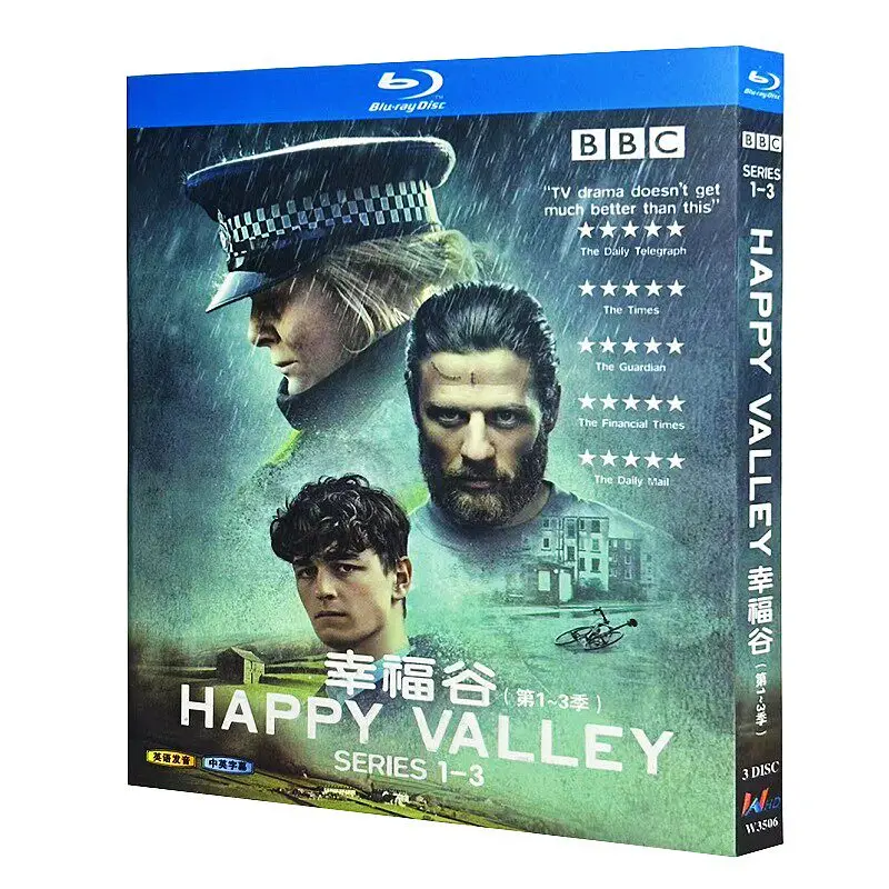 Blu-ray Ultra HD British TV Series Happy Valley Seasons 1–3 Box Set with English and Traditional Chinese Subtitles
Blu-ray Ultra HD British TV Series Happy Valley Seasons 1–3 Box Set with English and Traditional Chinese Subtitles