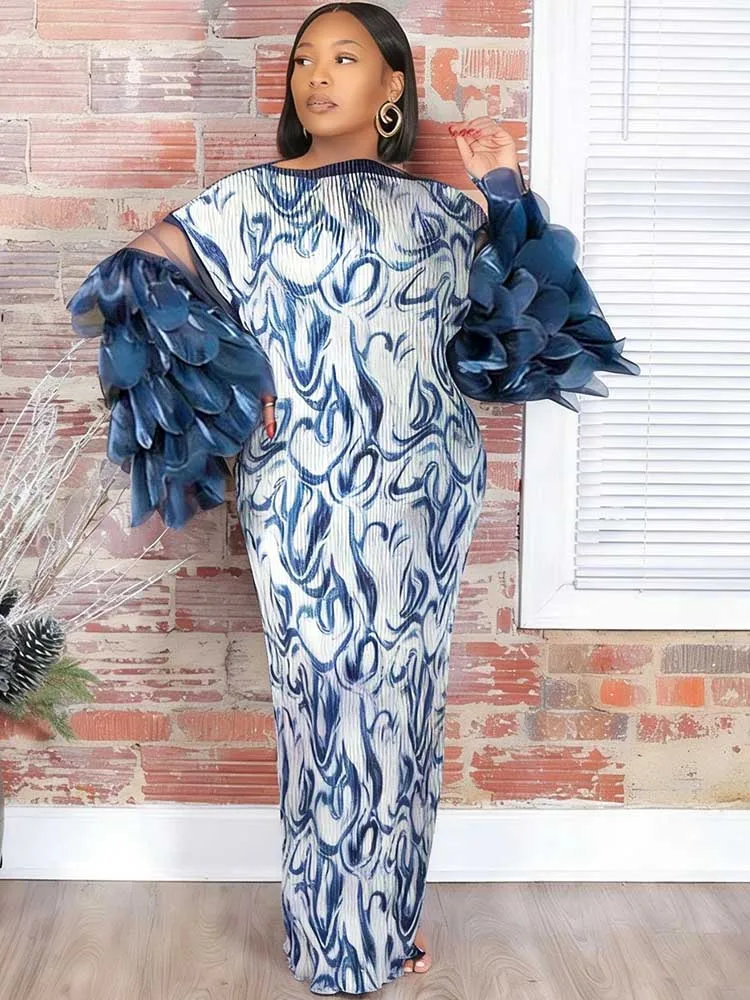 Весенне-летнее платье для женщин с круглым вырезом, рукавами с перьевыми вставками, свободного кроя, элегантное длинное вечернее платье с плиссировкой
Весенне-летнее платье для женщин с круглым вырезом, рукавами с перьевыми вставками, свободного кроя, элегантное длинное вечернее платье с плиссировкой
