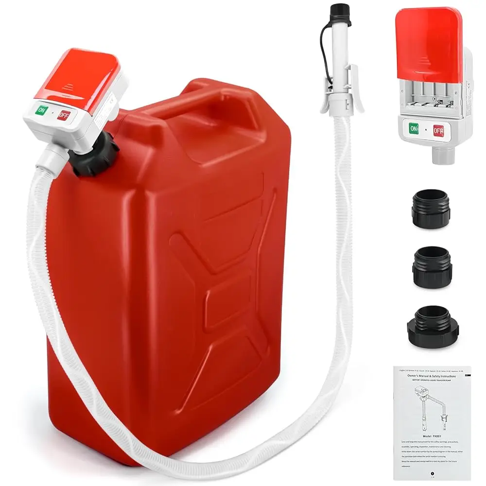 Automatic Gas Can Pump Battery Operated, Auto-Stop Sensor-3.2GPM,51'' Extra Long Hose, Portable Fuel Transfer Pump for Oil, D
Automatic Gas Can Pump Battery Operated, Auto-Stop Sensor-3.2GPM,51'' Extra Long Hose, Portable Fuel Transfer Pump for Oil, D