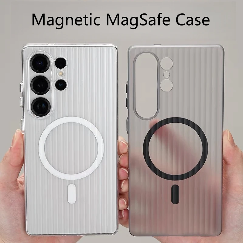 Чехол для Samsung Galaxy S25 Ultra S 25 Plus 5G, магнитный магнитный матовый прозрачный чехол в полоску для багажа, тонкий чехол-бампер
Чехол для Samsung Galaxy S25 Ultra S 25 Plus 5G, магнитный магнитный матовый прозрачный чехол в полоску для багажа, тонкий чехол-бампер