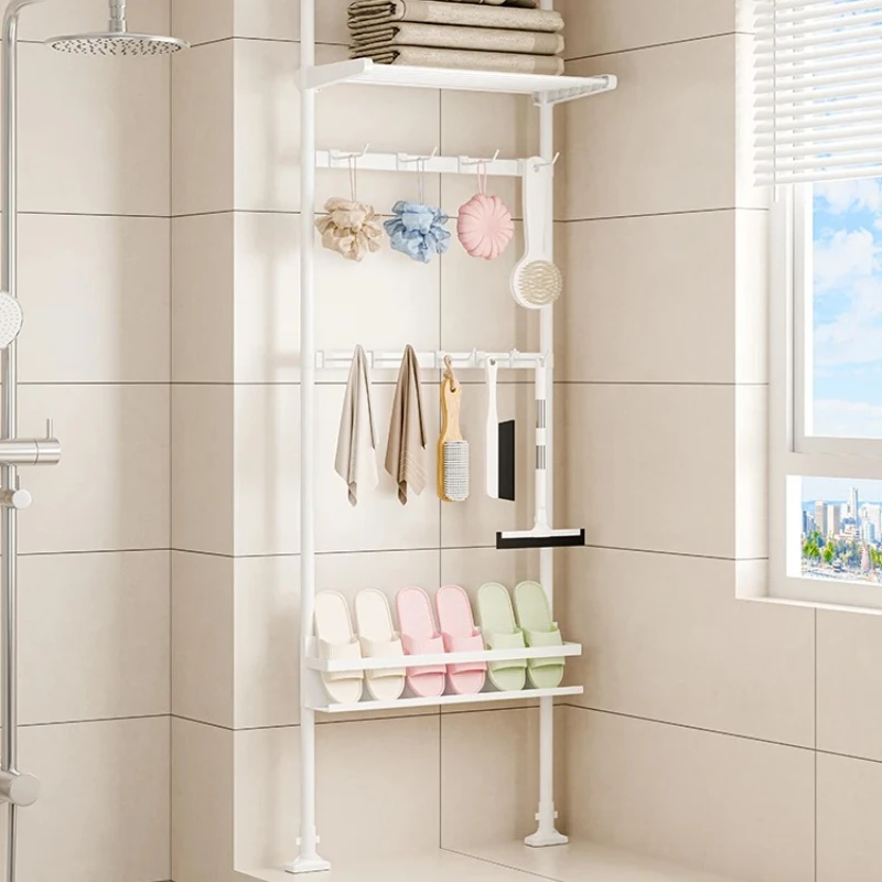 Drill Free Adjustable Ceiling Mount Organizer - Bathroom Towel Rack, Non-Slip Cleaning Shelf & Space Saving Shower Caddy
Drill Free Adjustable Ceiling Mount Organizer - Bathroom Towel Rack, Non-Slip Cleaning Shelf & Space Saving Shower Caddy