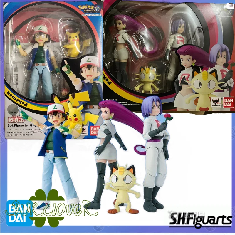 Bandai Original SHF POKÉMON SERIES ASH TEAM ROCKET Anime Action Figure Assembly Model Toys Collectible Model Ornaments Gift
Bandai Original SHF POKÉMON SERIES ASH TEAM ROCKET Anime Action Figure Assembly Model Toys Collectible Model Ornaments Gift