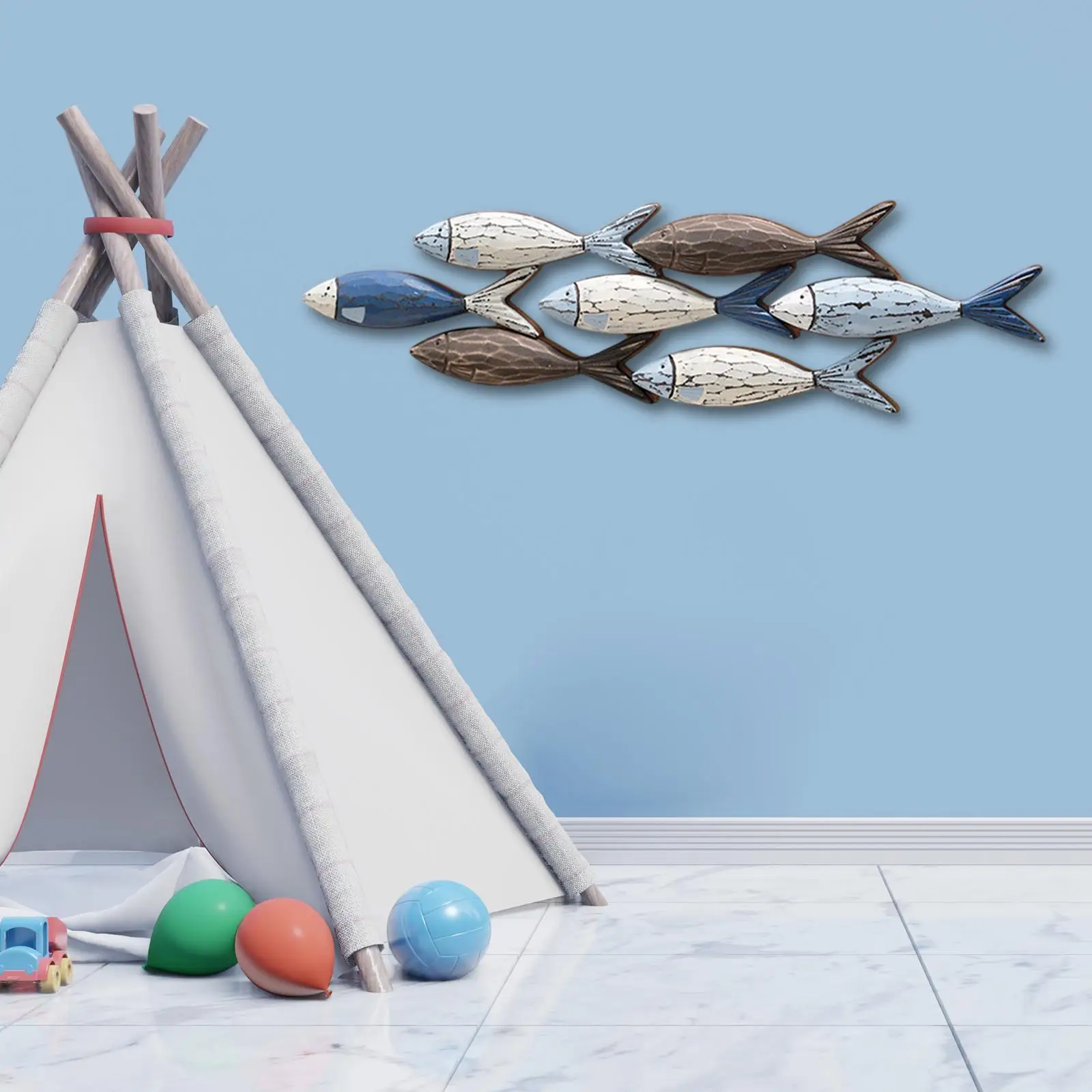 Wood Fishes Wall Sculpture Beach Themed Home Decor Housewarming Gift Craft Collections Nautical Decoration for Farmhouse Boat
Wood Fishes Wall Sculpture Beach Themed Home Decor Housewarming Gift Craft Collections Nautical Decoration for Farmhouse Boat