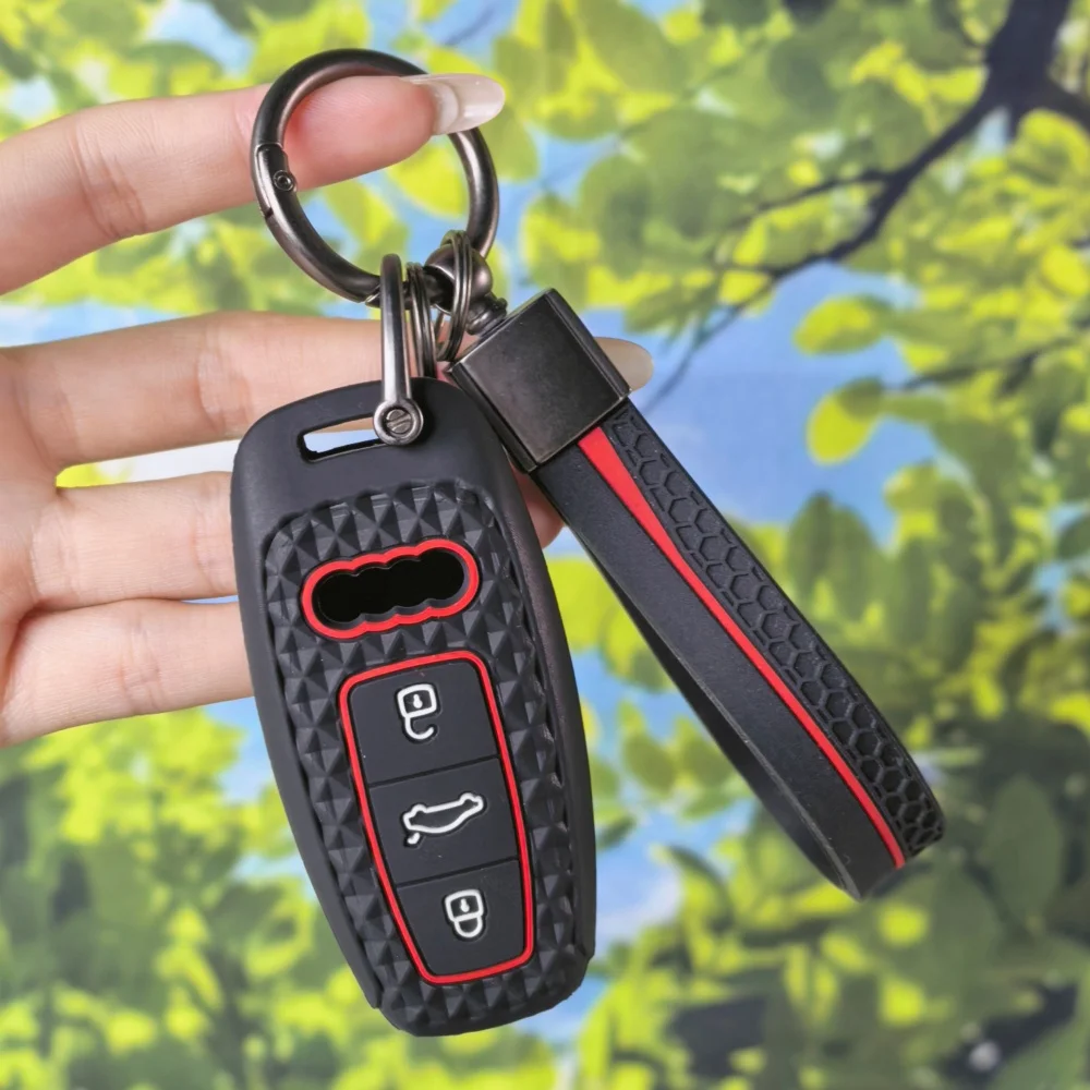 Silicone Car Key Case Cover For Audi A6 A7 A8 E-tron Q5 Q8 C8 D5 Auto Styling Protection Shell Holder Accessories
Silicone Car Key Case Cover For Audi A6 A7 A8 E-tron Q5 Q8 C8 D5 Auto Styling Protection Shell Holder Accessories