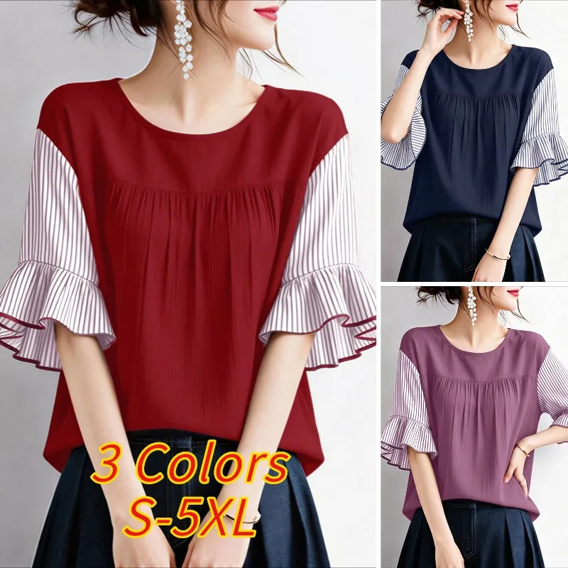 ZANZEA Women Summer Patchwork Blouse Stylish Short Ruffled Sleeve Tops Female Elegant Work Shirt Casual Loose Holiday Tunic 2026
ZANZEA Women Summer Patchwork Blouse Stylish Short Ruffled Sleeve Tops Female Elegant Work Shirt Casual Loose Holiday Tunic 2026