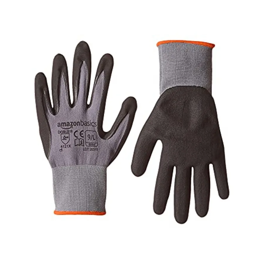 Micro-Foam Nitrile Coated Safety Work Gloves, Nylon Liner Fiber, Touch Screen Compatible, Grey, Size 9, Large, 6-Pack
Micro-Foam Nitrile Coated Safety Work Gloves, Nylon Liner Fiber, Touch Screen Compatible, Grey, Size 9, Large, 6-Pack