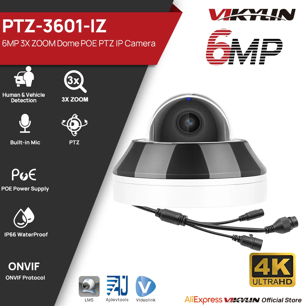 Vikylin Hikvision Compatible 6MP 3X Zoom IP Camera IR Night Vision Home Outdoor Video Surveillance HumanCar Detection POE Camera
Vikylin Hikvision Compatible 6MP 3X Zoom IP Camera IR Night Vision Home Outdoor Video Surveillance HumanCar Detection POE Camera