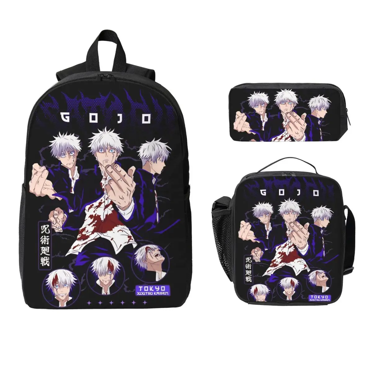 3Pcs Gorious Sorcerer Jujutsus Kaisens Backpack Set Pen Bags Bookbag Sets with Lunch Box For School Students Knapsack
3Pcs Gorious Sorcerer Jujutsus Kaisens Backpack Set Pen Bags Bookbag Sets with Lunch Box For School Students Knapsack