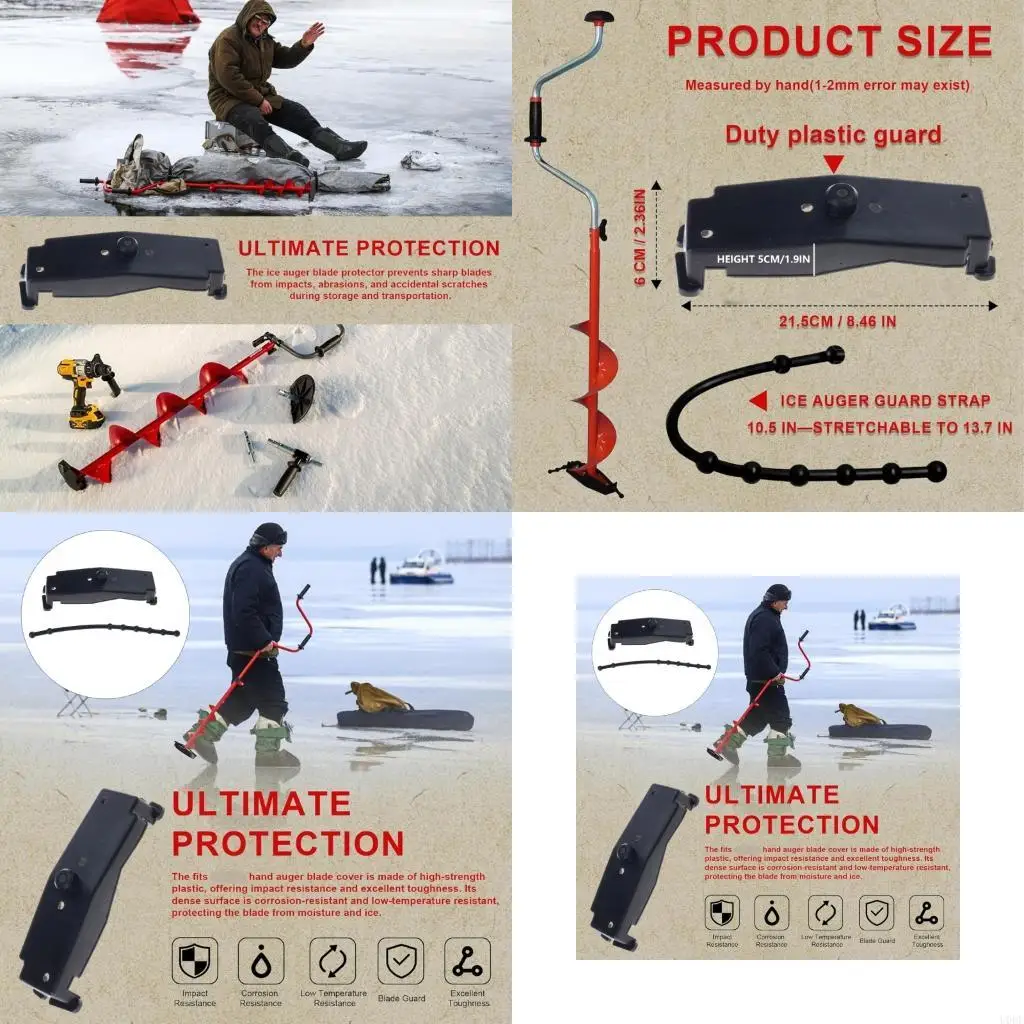 Ice Auger Protectors Ice Auger Cover Strap Winter Ice Fishing Accessories
Ice Auger Protectors Ice Auger Cover Strap Winter Ice Fishing Accessories