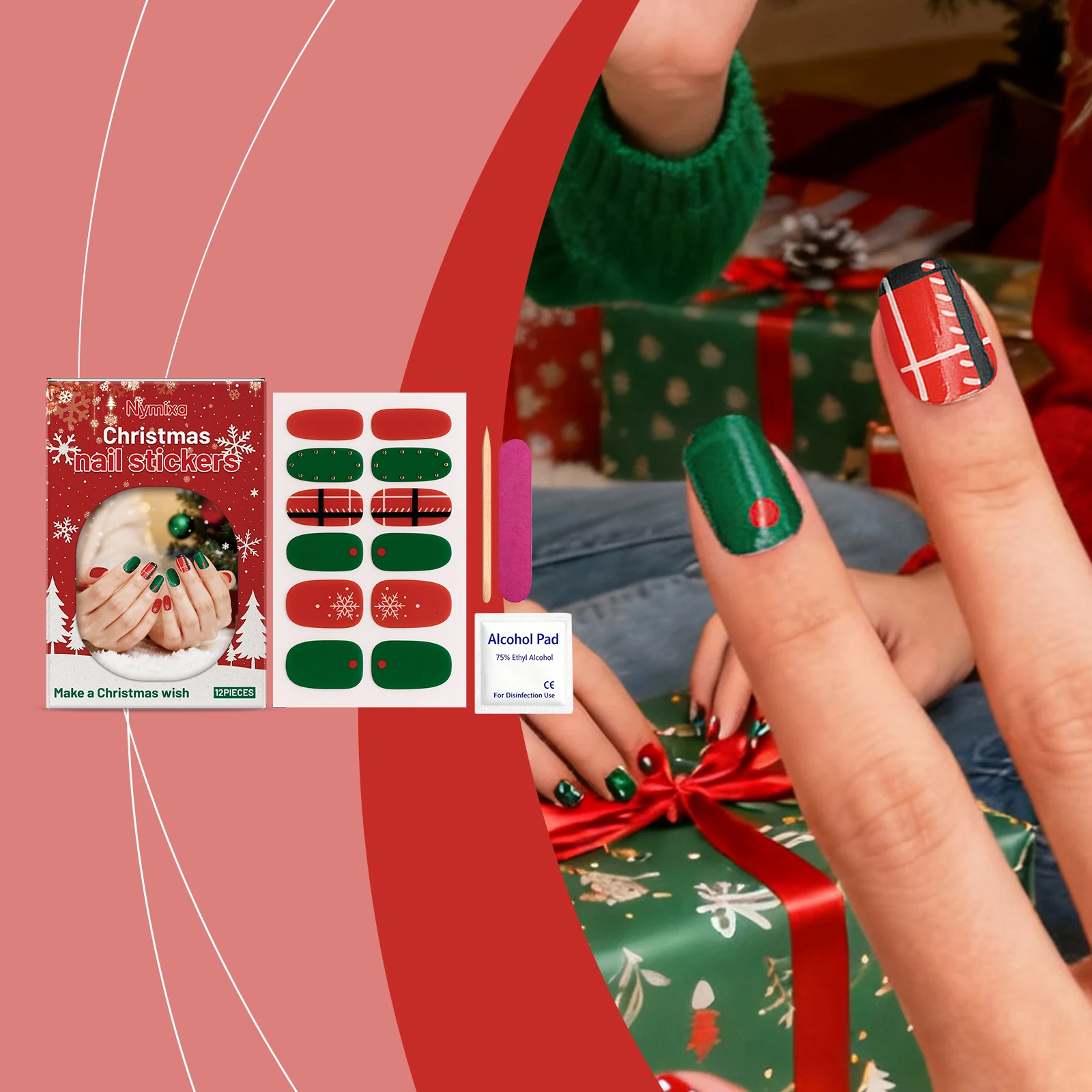 Christmas Star Wishes Soft Gel Nail Sticker Set DIY Creative Colorful Mix Convenient Nail Decorations Fake Nails with Glue
Christmas Star Wishes Soft Gel Nail Sticker Set DIY Creative Colorful Mix Convenient Nail Decorations Fake Nails with Glue