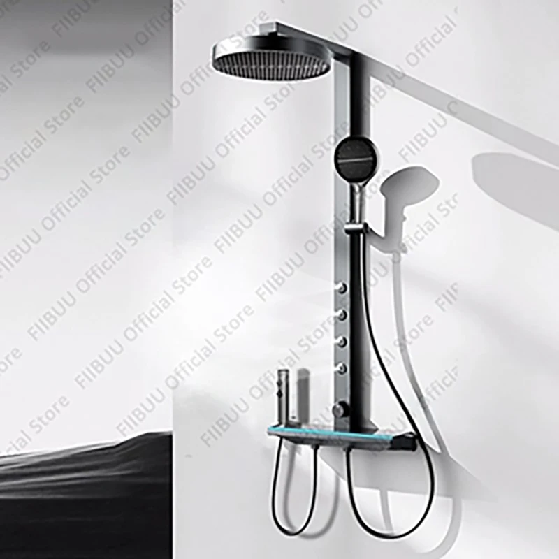 Digital Display Shower System Water Saving Shower Set High Pressure Massage Shower Head Handheld Shower Spray Bathroom Accessory
Digital Display Shower System Water Saving Shower Set High Pressure Massage Shower Head Handheld Shower Spray Bathroom Accessory