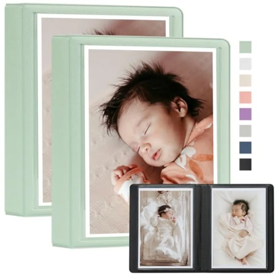 2 Pack Small Photo Album 4x6 Photo 36 Pockets Plastic Customizable Cover, Mini Portable Photo Book 4x6 Pictures for Wedding Fam
2 Pack Small Photo Album 4x6 Photo 36 Pockets Plastic Customizable Cover, Mini Portable Photo Book 4x6 Pictures for Wedding Fam