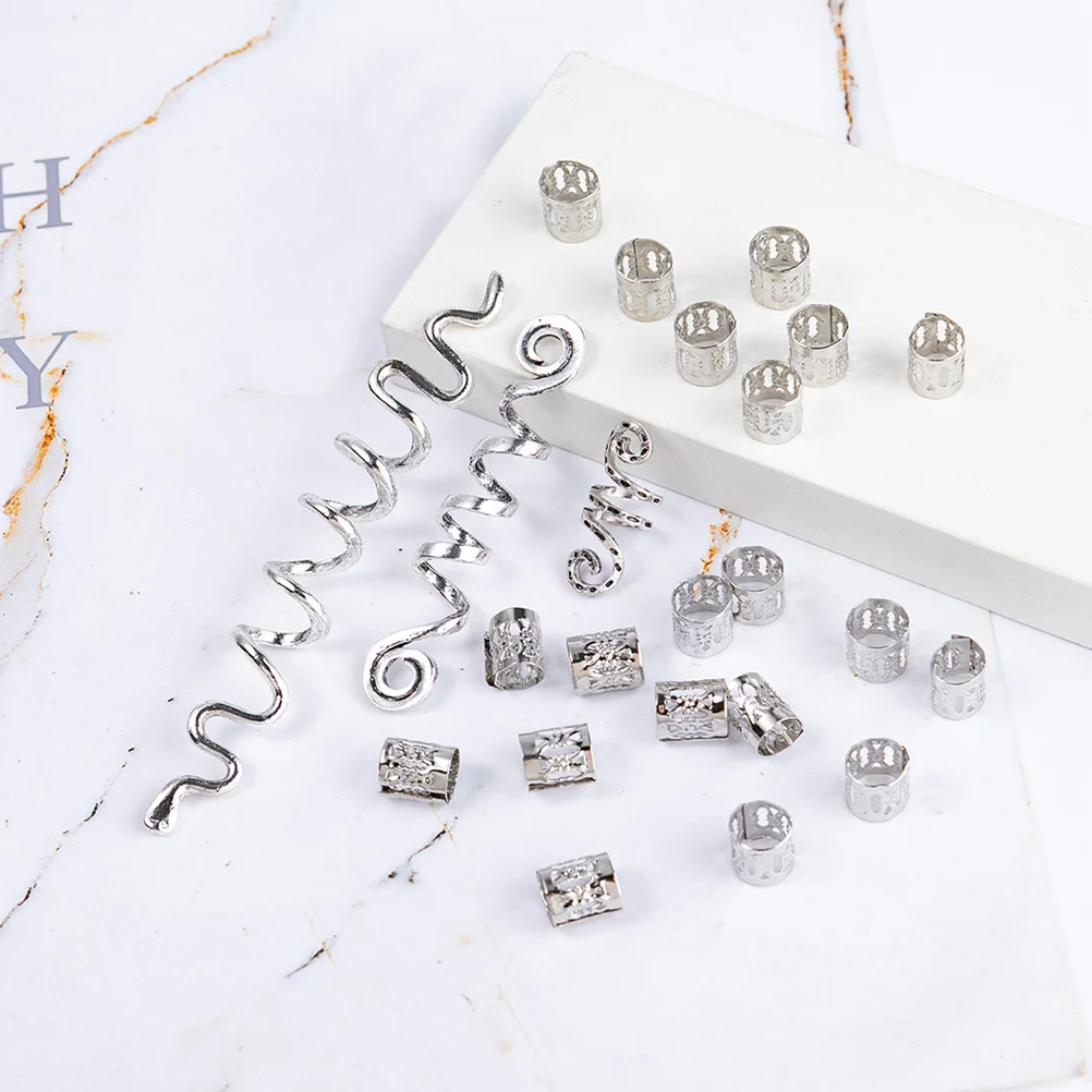 28pcs Metal Ring Accessories Spiral Hair Cuffs For Dreadlock Braid Braiding Jewelry Party Wedding Fashion Show Use Hair Cuffs
28pcs Metal Ring Accessories Spiral Hair Cuffs For Dreadlock Braid Braiding Jewelry Party Wedding Fashion Show Use Hair Cuffs