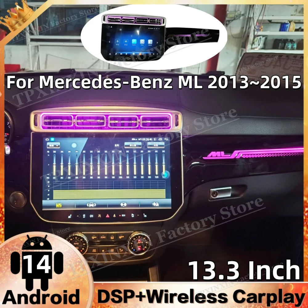 13.3 Inch For Mercedes-Benz ML 2013~2015 Multimedia Android Car Radio GPS Navigation Ambient Lighting Stereo Receiver Head Unit
13.3 Inch For Mercedes-Benz ML 2013~2015 Multimedia Android Car Radio GPS Navigation Ambient Lighting Stereo Receiver Head Unit