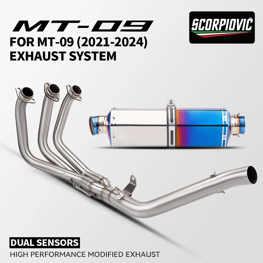 Suitable for MT09 XSR900 FZ09 MT-09 T58/51mm motorcycle double oxygen port stainless steel front exhaust set (2021-2024)
Suitable for MT09 XSR900 FZ09 MT-09 T58/51mm motorcycle double oxygen port stainless steel front exhaust set (2021-2024)