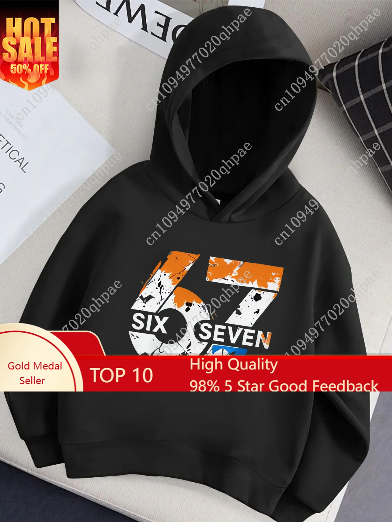 Digital 67 Theme Hooded Sweatshirt: Splatter-Style Contrasting Color Print, Black, Trendy Children's Casual Hoodie
Digital 67 Theme Hooded Sweatshirt: Splatter-Style Contrasting Color Print, Black, Trendy Children's Casual Hoodie