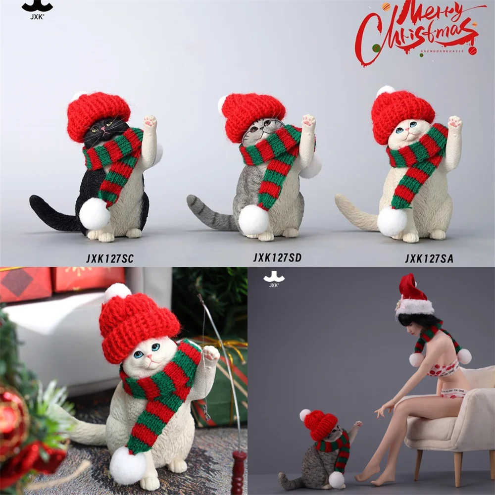 JXK127S 1/6 Scale Holiday Limited Edition English Short Cat waving Plush Cute Office Computer Desktop Simulated Animal Model
JXK127S 1/6 Scale Holiday Limited Edition English Short Cat waving Plush Cute Office Computer Desktop Simulated Animal Model 