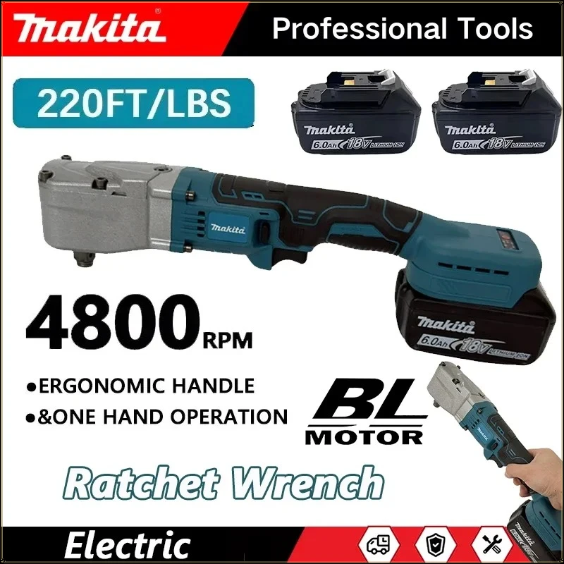 Makita 1/2'' Brushless Ratchet Wrench 1200NM Electric Cordless Driver Removal Screw Nut Car Repair Tools
Makita 1/2'' Brushless Ratchet Wrench 1200NM Electric Cordless Driver Removal Screw Nut Car Repair Tools
